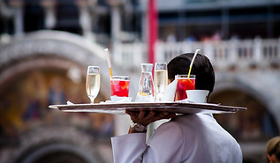 Waiter with Tray