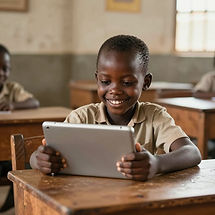 Enfant utilisant une tablette