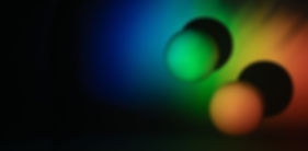 3D Balls in Rainbow Background