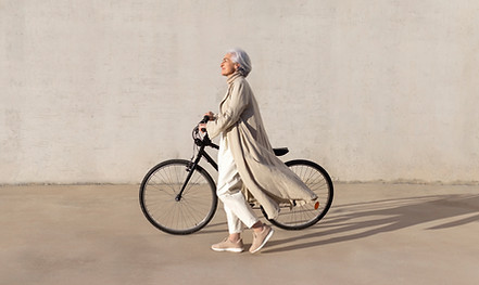 Walking with Bicycle