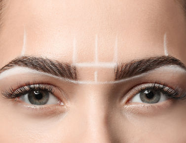 Visualização do mapeamento de sobrancelhas