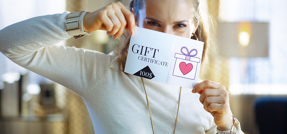 Holding Gift Card