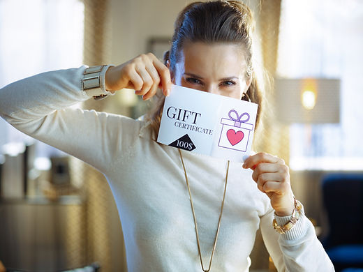 Holding Gift Card