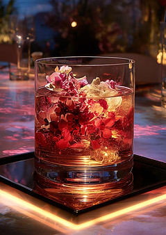 Elegante bloemendrank