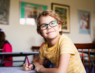 Child smiling at school