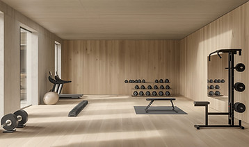 Minimalist Gym with Equipment
