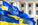 Flag of Ukraine with two horizontal stripes, blue on top and yellow on the bottom.