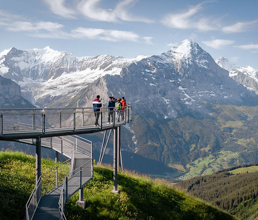 Observation platform with ramp