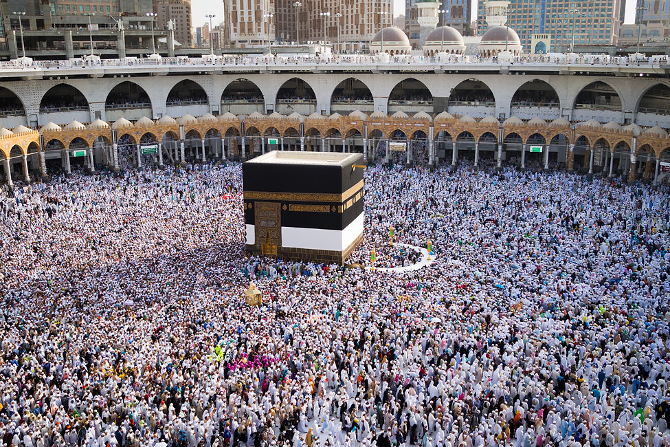 Pilgrims in Al-Haram Mosque, Mecca