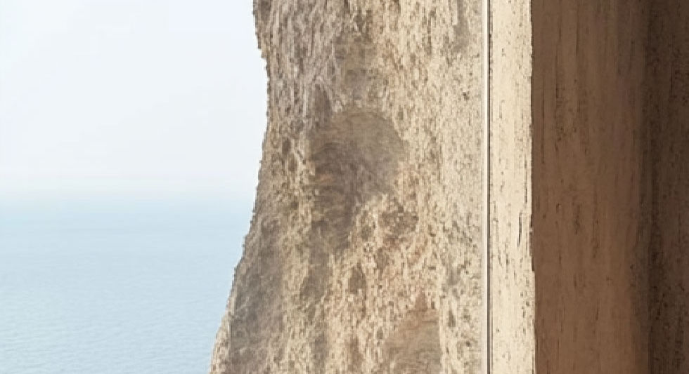 Chambre à coucher sur la falaise côtière