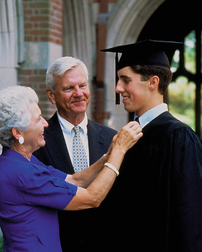 Family photo at graduation