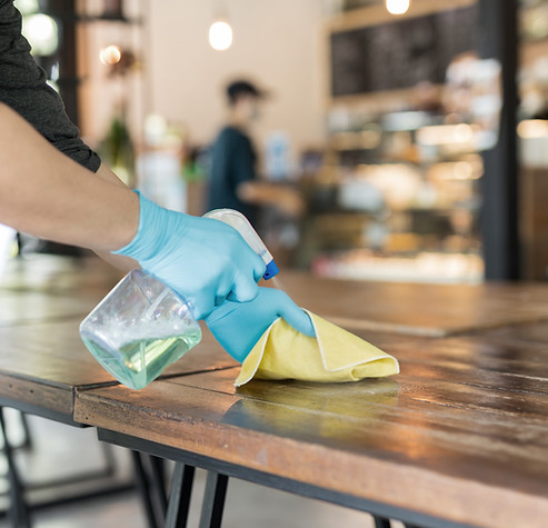 Cleaning Table Surface