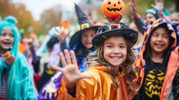 Children in Halloween Costumes