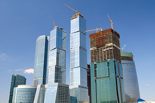 Moscow City construction site