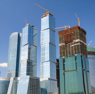 Moscow City construction site