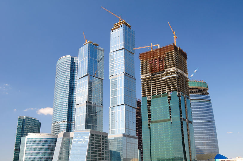 Moscow City construction site