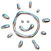 Icône du soleil souriant