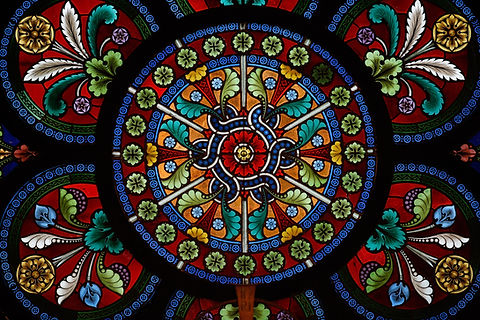 Glass rosette
