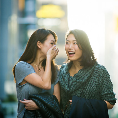 Friends Laughing Outdoors