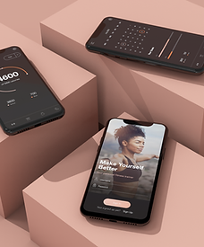 Smartphones sur blocs géométriques