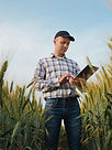 Farmer Using Tablet