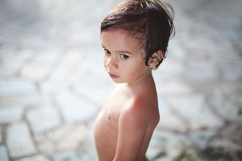 Pensive Toddler Outdoors