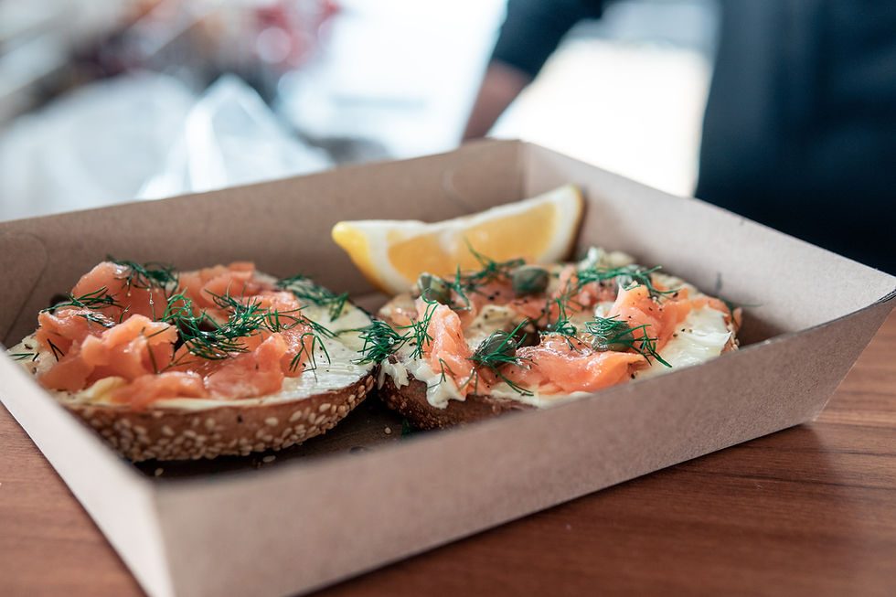 Cream Cheese and Lox Bagel at Niagara Kosher Cafe