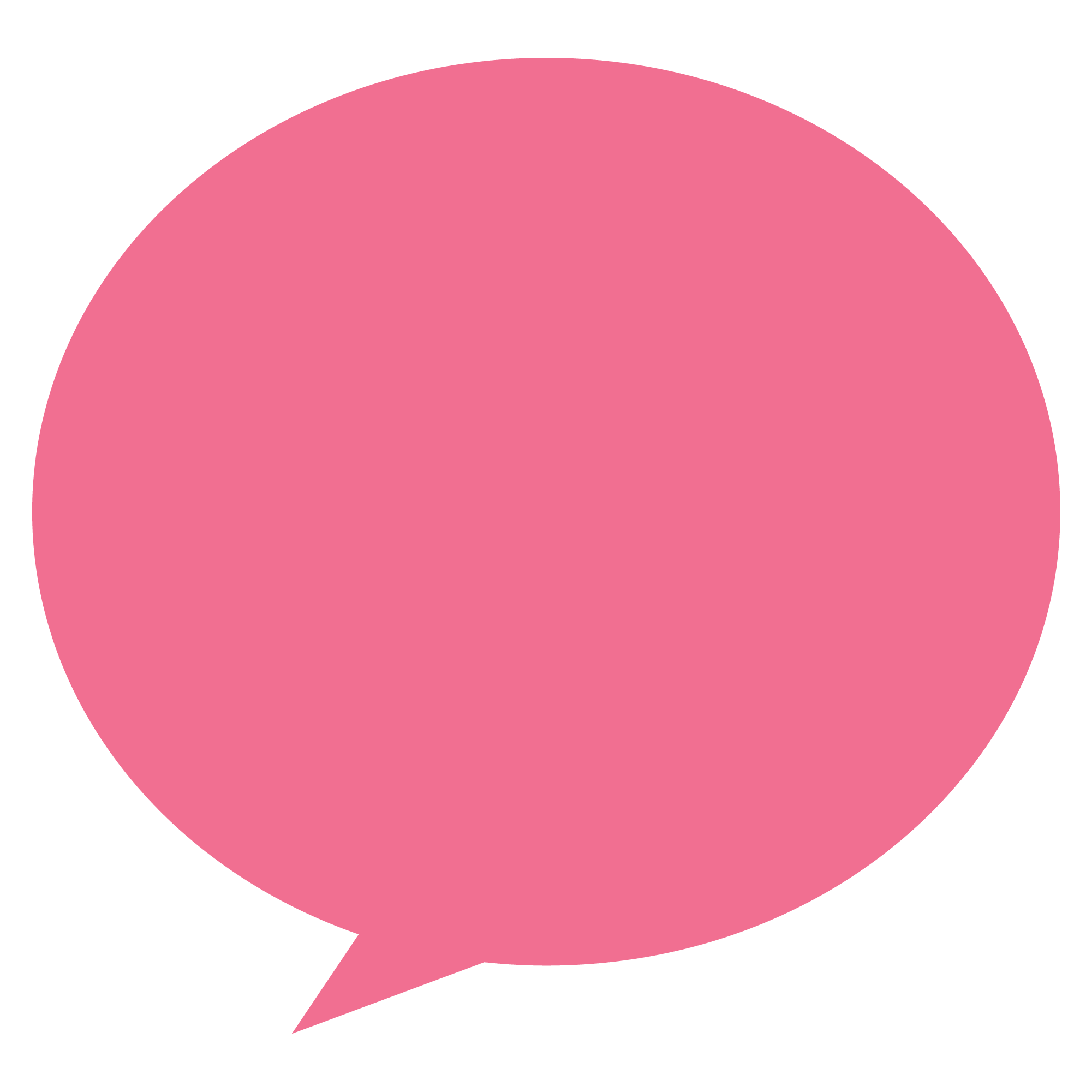 Pink Speech Bubble