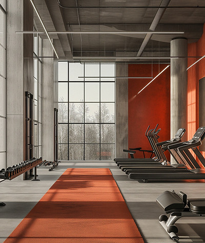 Interior de ginásio moderno
