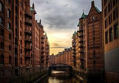 Sunset in Hamburg