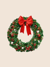 Christmas Wreath Display