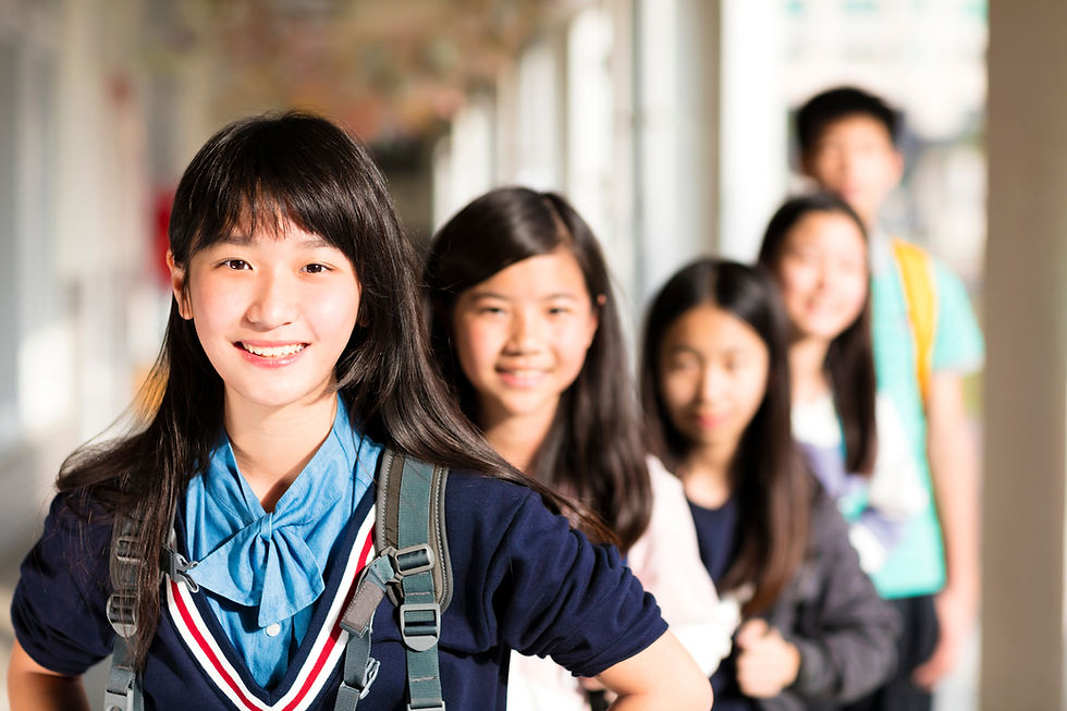 Smiling School Students