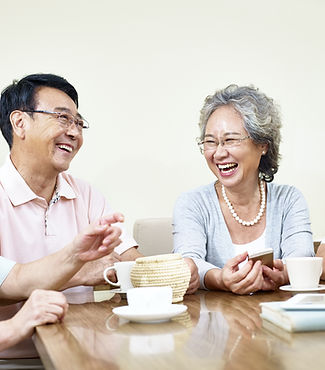 Elderly People Chatting Together