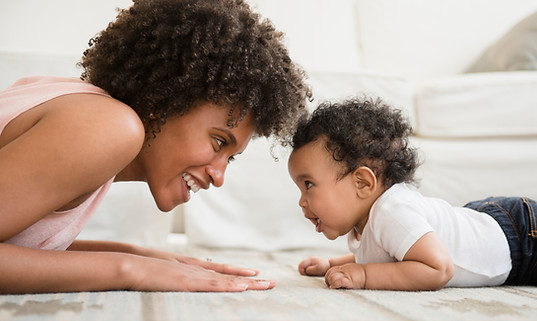 Mother and Baby on Floor