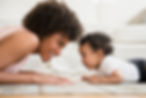 Mother and Baby on Floor
