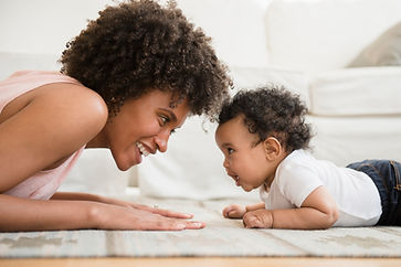 Mother and Baby on Floor
