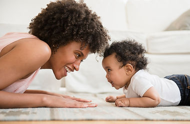 Mother and Baby on Floor