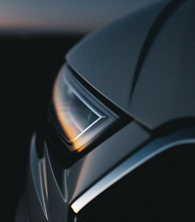 Car Headlight Closeup