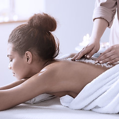 Woman Receiving Back Massage