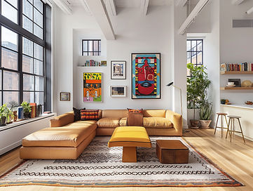Elegante sala de estar moderna