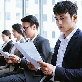 Group of Asian waiting for an interview