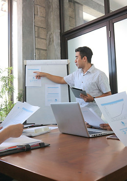 Lead presentations during meetings
