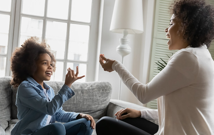 Mother and Daughter Communicating