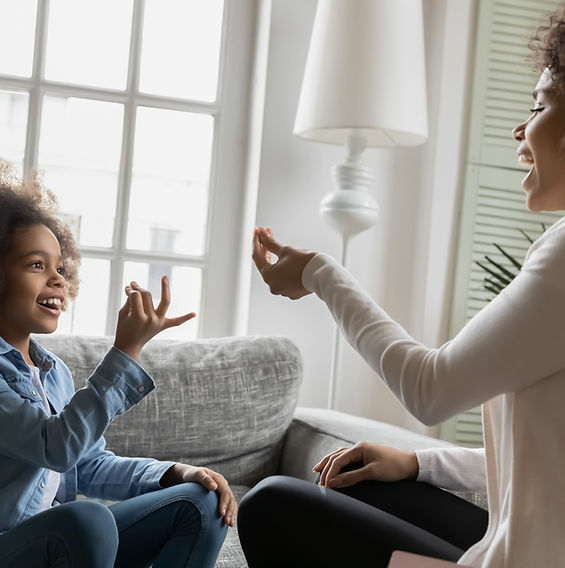 Mother and Daughter Communicating