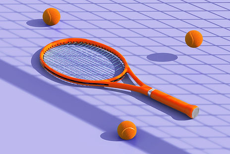 Tennis Balls and Racket