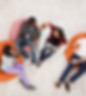 Friends on Bean Bags