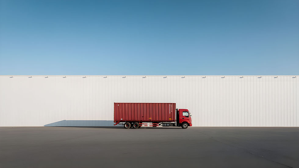 Camion rouge stationné