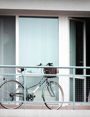 Fahrrad auf Balkon