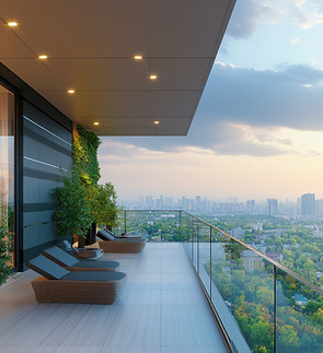 Μοντέρνο Μπαλκόνι με Θέα