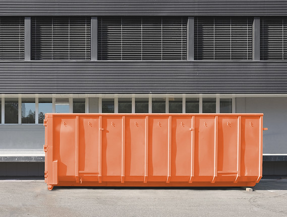Orange Industrial Dumpster